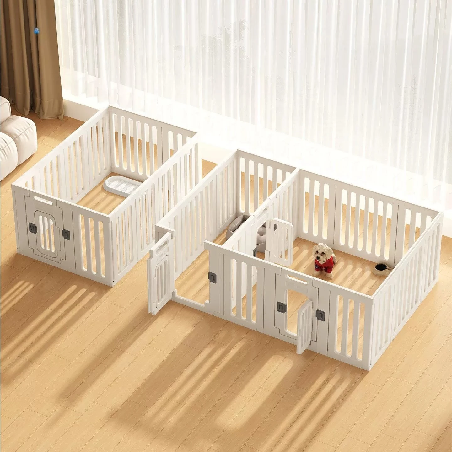 

Security Indoor Luxury Kennel Dog Fence Supplies Circle Retractable Dog Fence Stuff Accessories Parc Pour Chien Dog Supplies