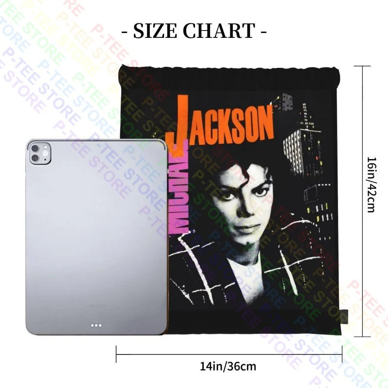 Michael Jackson Bad Tour 1988 Drawstring Bags Gym Bag Travel New Style Eco Friendly Large Capacity