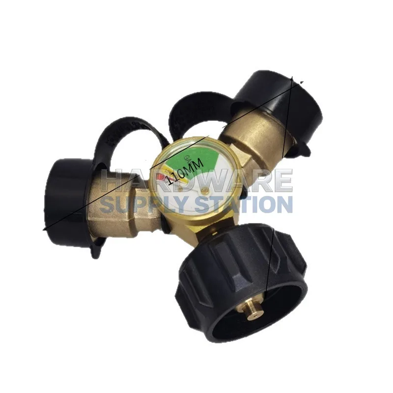 

Propane gas cylinder with gauge connector, QCC1 inflation connector, North American gas cylinder copper adapter