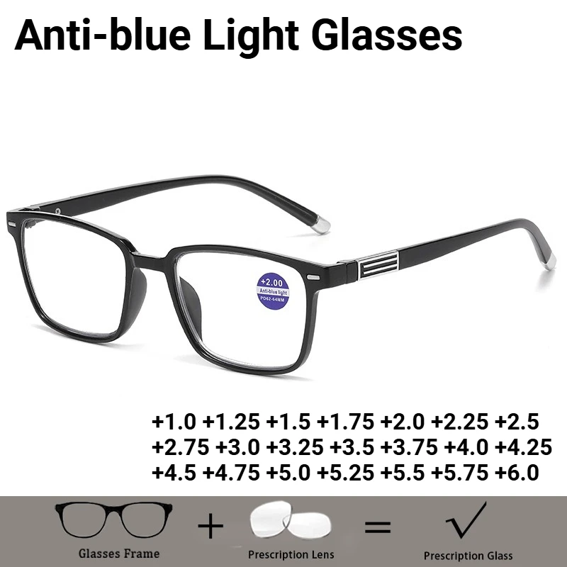 

Customised Anti-blue Light High Definition Reading Glasses Prescription Spectacles Stylish Ultra-light Presbyopia Glasses