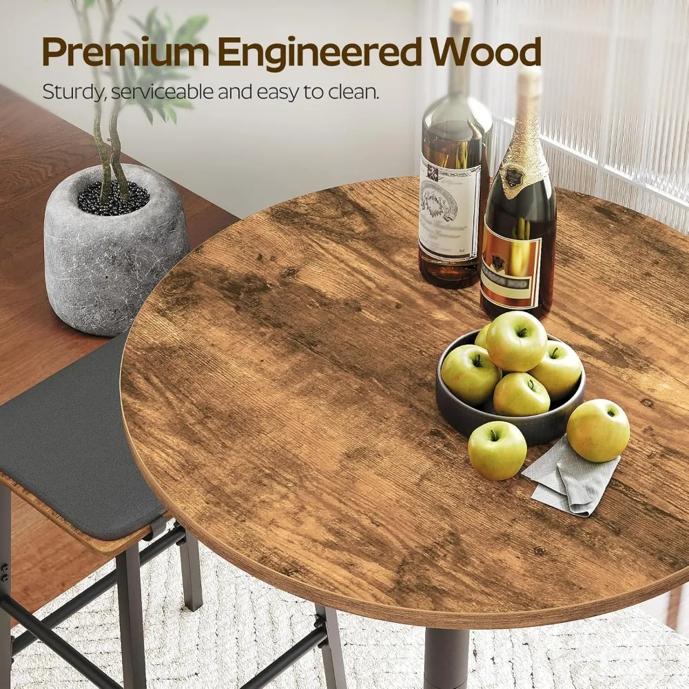 メタルフレームの4人用高級ダイニングセット、ビストロ、ダイニング、リビングスペースに最適