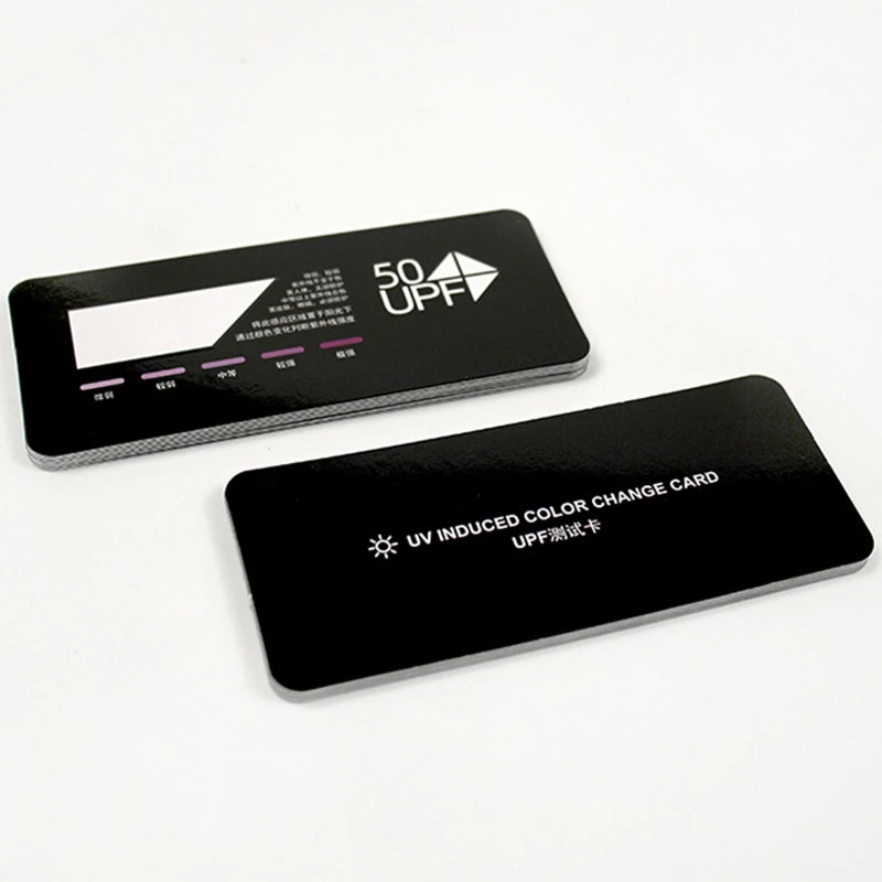 UV 테스트 카드 빠른 테스트 UPF 센서 쉬운 측정 피부 보호를위한 빠른 감지 색상 Deeeper UV Stronger Dropshipping