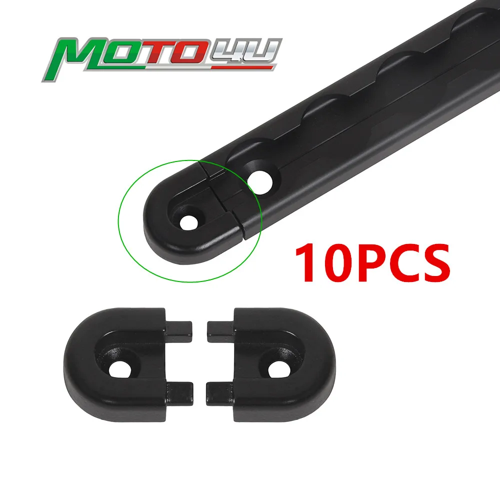 

10PCS Airline Rail Plug Anchor Track end Plastic Finish Black For 25MM Width Rail Anti-collision Motorcycle Traile Accessories
