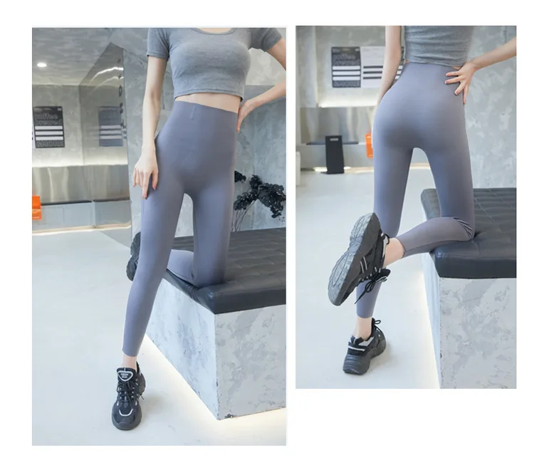 BIVIGAOS Micro-Pressed Butt Lifter Leggings Women 5D Slim Spring Autumn High Waist Fitness Push Up Leggings Sport Shark Pants
