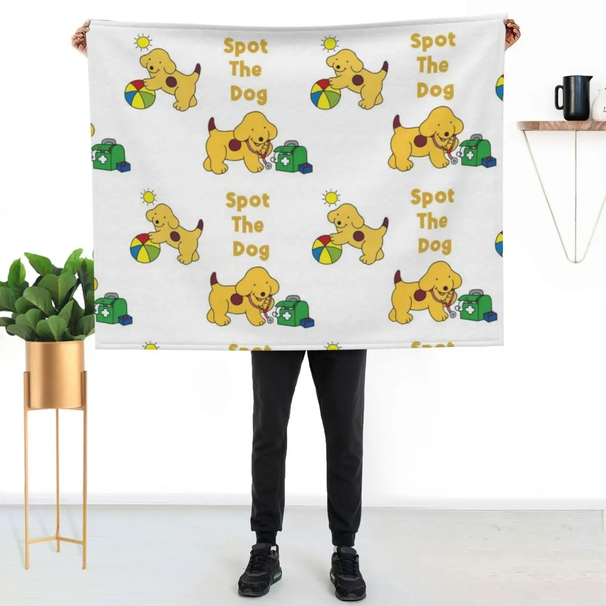 

Spot the Dog Cartoon Throw Blanket Lightweight Cozy Blanket for Bed Sofa