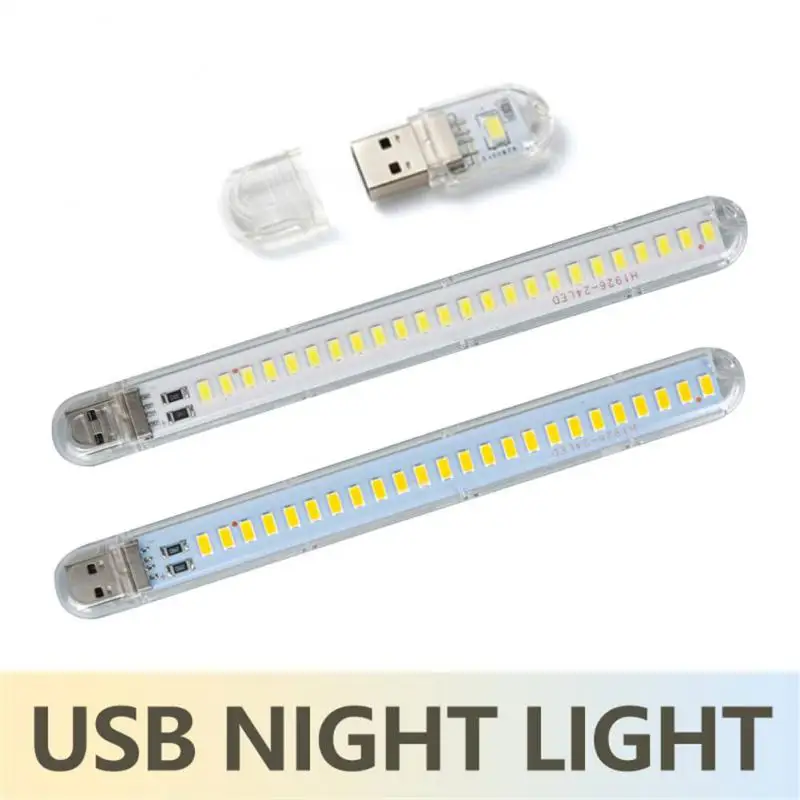 Mini Portable Led Usb Light 2-24LEDS Book Light Reading Night Light Warm White 5V Power 3000K-7000K For PC Laptop Mobile Power