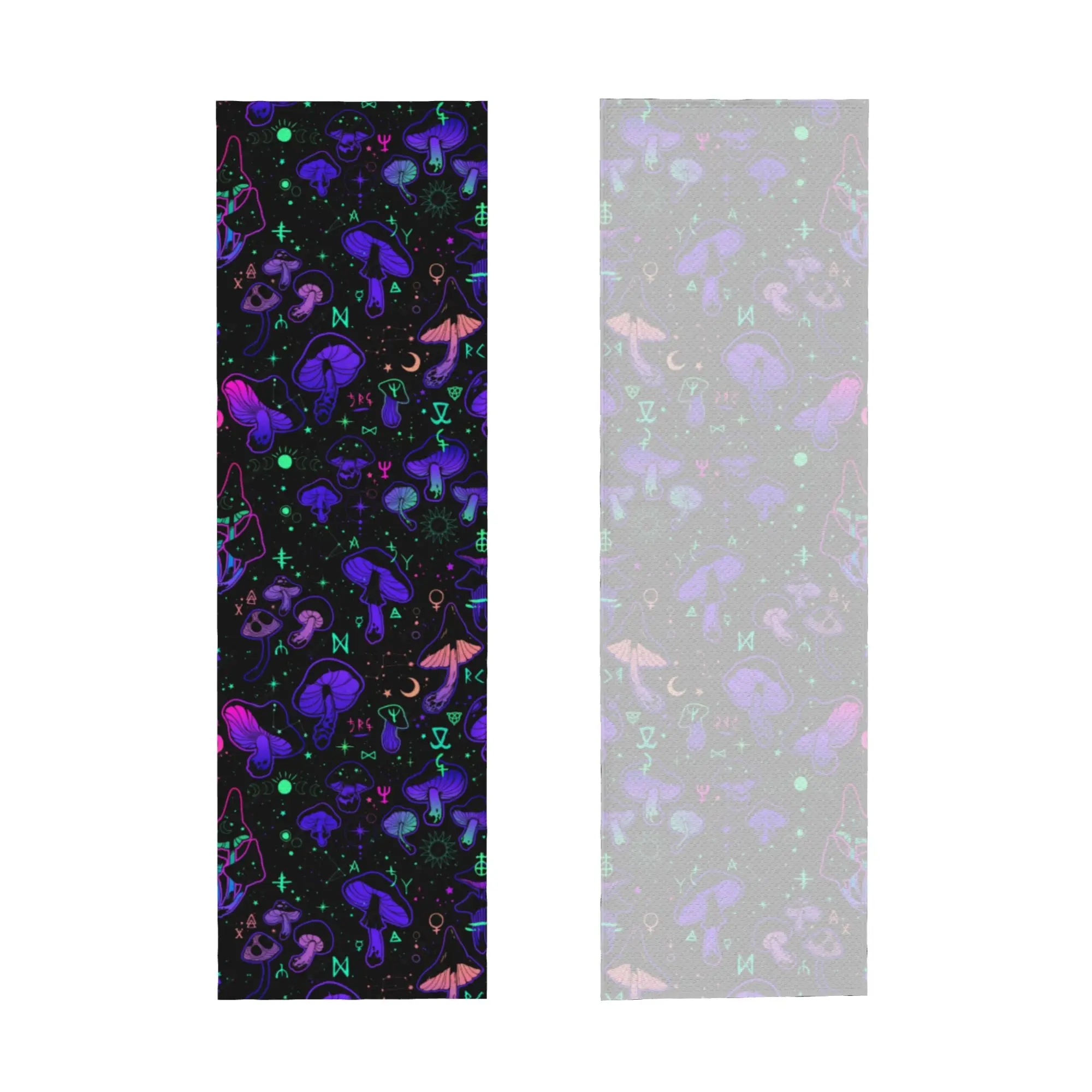 Psychedelic Magic Mushrooms Symbols Boho Cold Exercise Towel Yoga And Fitness Running Outdoor Activities Travelling Towels