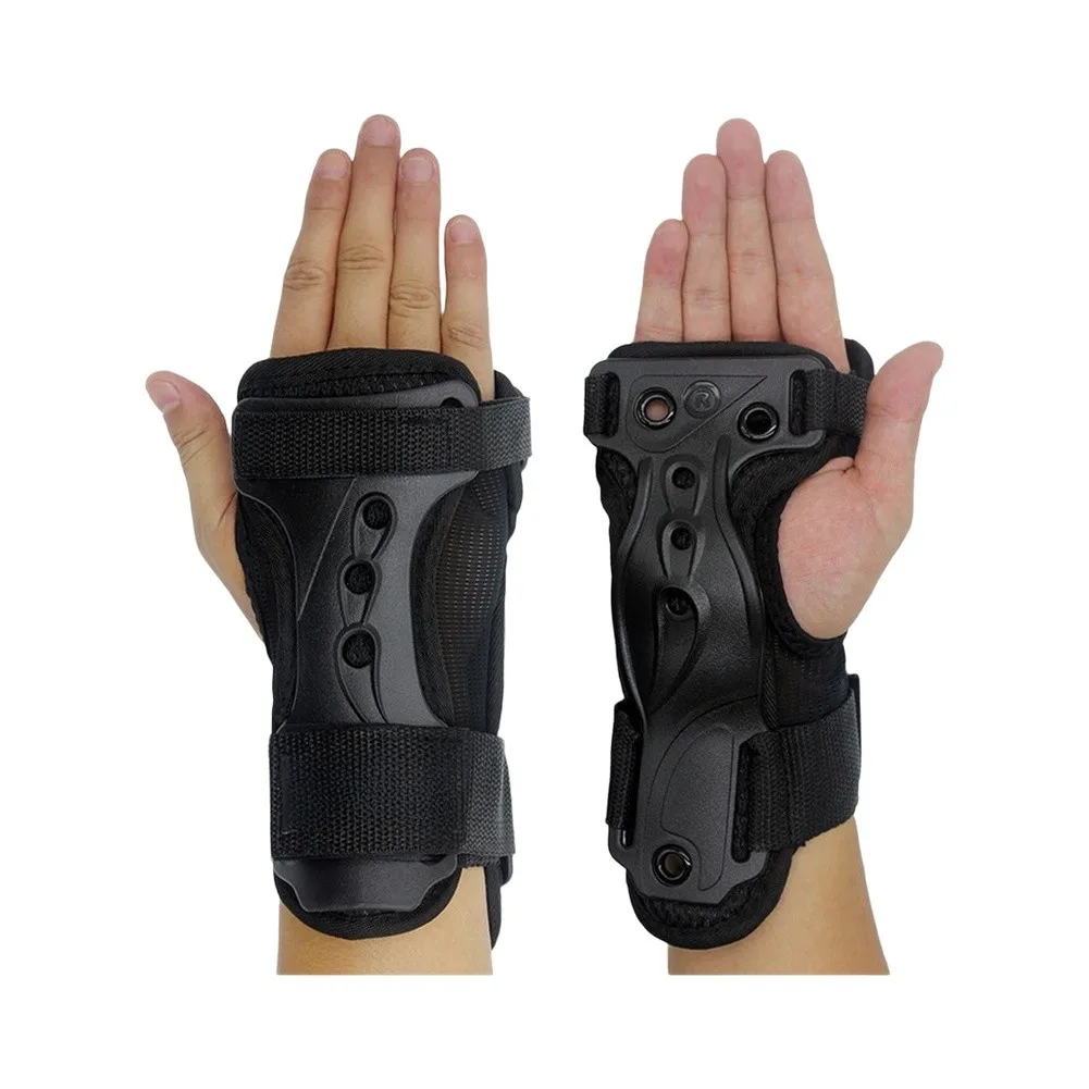 Adjustable Ski Wrist Guards Hard Plastic Palm Braces Hand Protection With Dual Straps For Skiing Skateboarding Roller Skating
