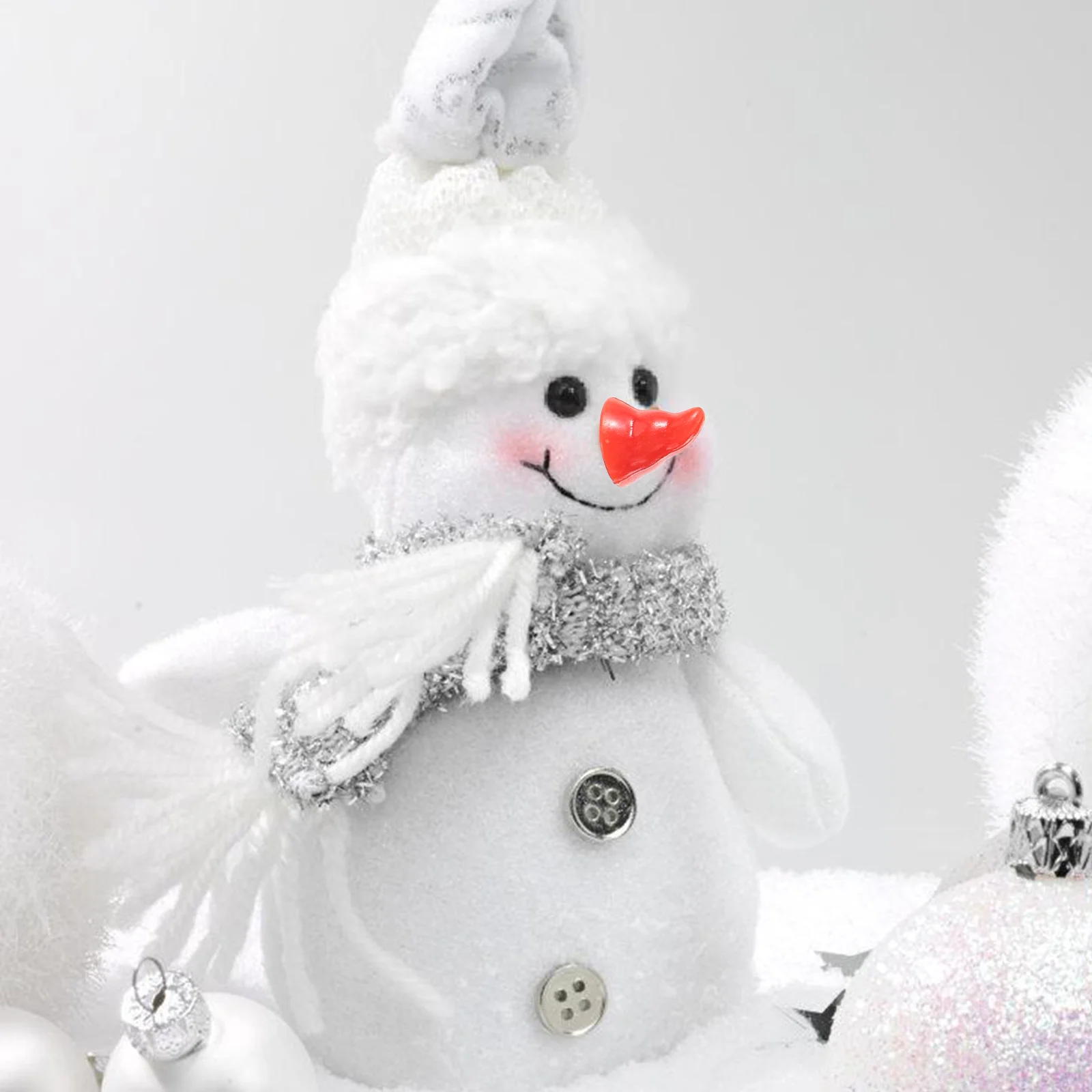 200 Pcs Snowman Nose Festival Xmas DIY Christmas Decoration Winter Making Supplies Plastic