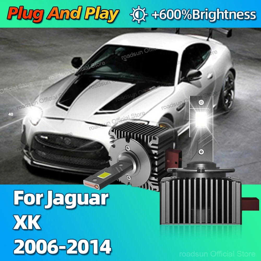 

2 шт. светодиодные фары HID D1S, автомобильные лампы Canbus 30000LM, яркие для Jaguar XK 2006 2007 2008 2009 2010 2011 2012 2013 2014