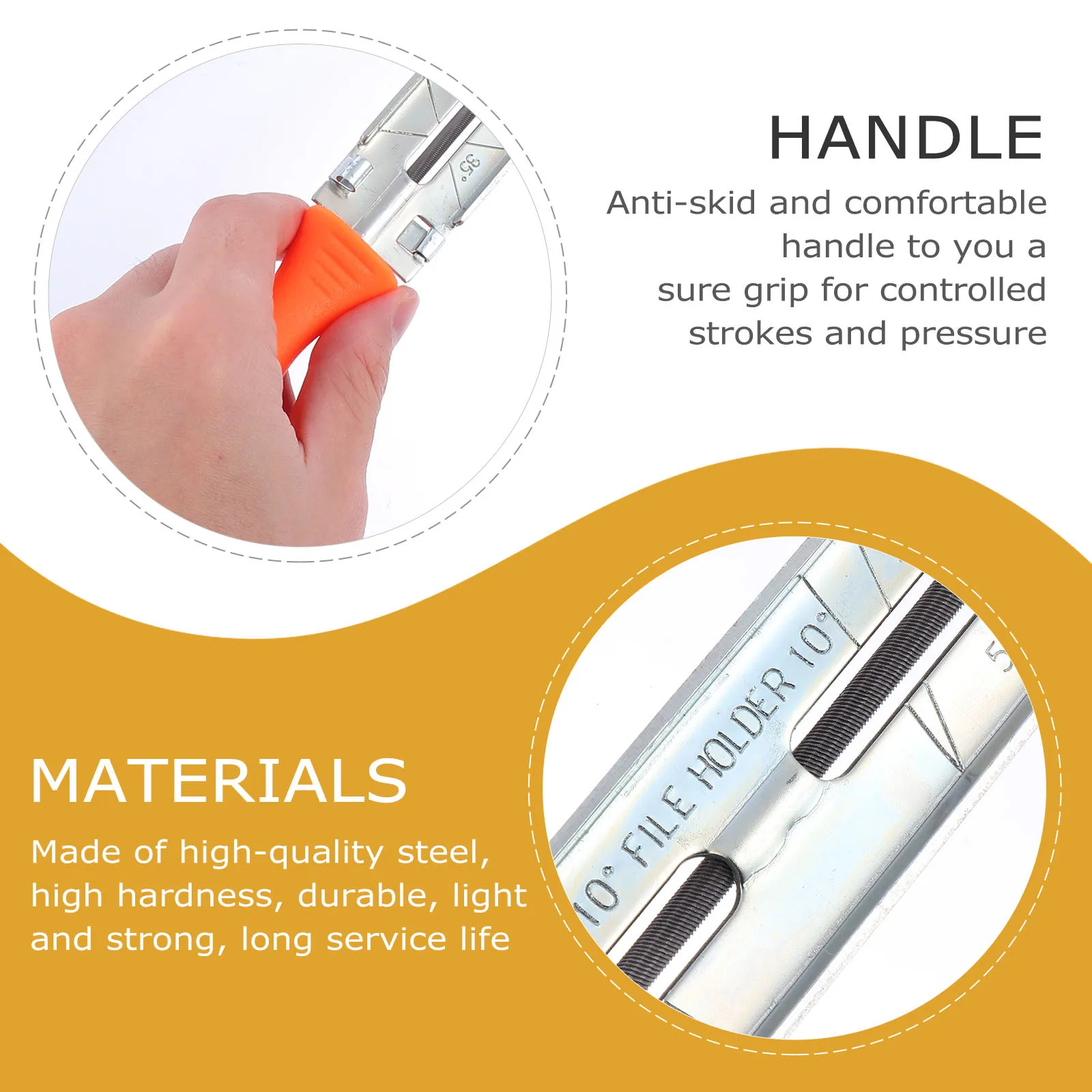 

1Set Woodworking File Set Heavy Duty Rasp-Cut Teeth Ergonomic Non-Slip Handle for Chainsaw Sharpening Wood File Chainsaw