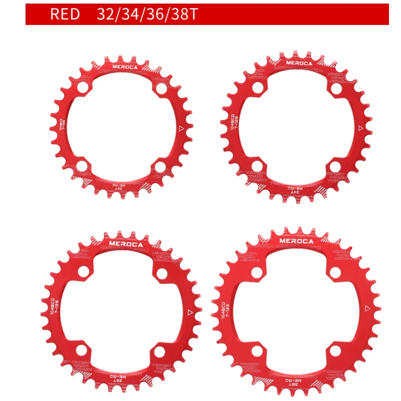 AliExpress MEROCA 104BCD MTB Chainring Round Narrow Wide Ultralight Mountain Bike 32T 34T 36T 38T Bicycle