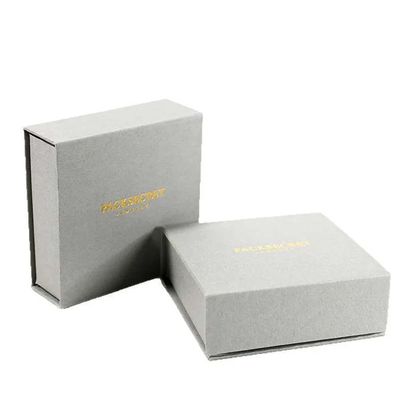 Custom Factory Trendy Magnetic Flip Jewelry Packaging Earring Jewelry Box Ring Jewelry Paper Box Necklace Storage