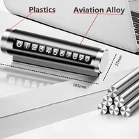 Car Temporary Parking Number Plate Black/Silver/Blue Aluminium Alloy Material Roller Adjustable Car Parking Plate Car Supplies 3
