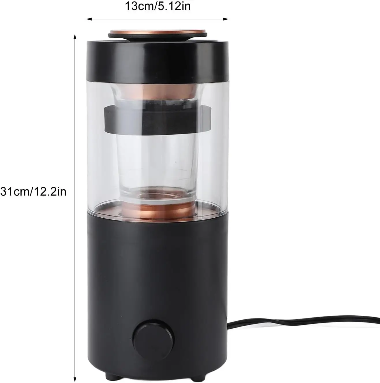 Torrefazione caffè, macchina per torrefazione chicchi di caffè domestica con timer Acciaio inossidabile Vetro trasparente Modalità automatica e fai da te 100 g per U