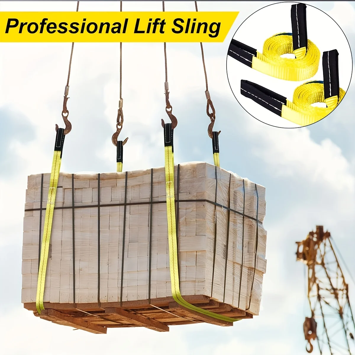 

2 шт. 10-футовые ремни для подъема, подъемные ремни, нейлоновый ремень для восстановления, ремень для лебедки