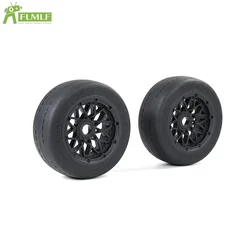 Slick Wheel Tyres Front or Rear Tire Assembly Kit Gen.2 Fit for 1/5 HPI ROFUN BAHA ROVAN KM BAJA 5B SS Rc Car Toys Games Parts