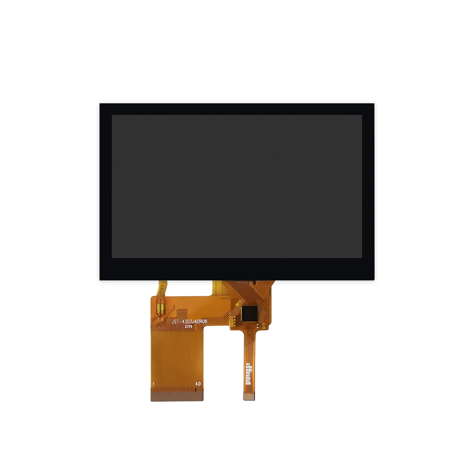 Módulo de exibição touch screen TFT LCD, 4.3 Polegada, 480x272