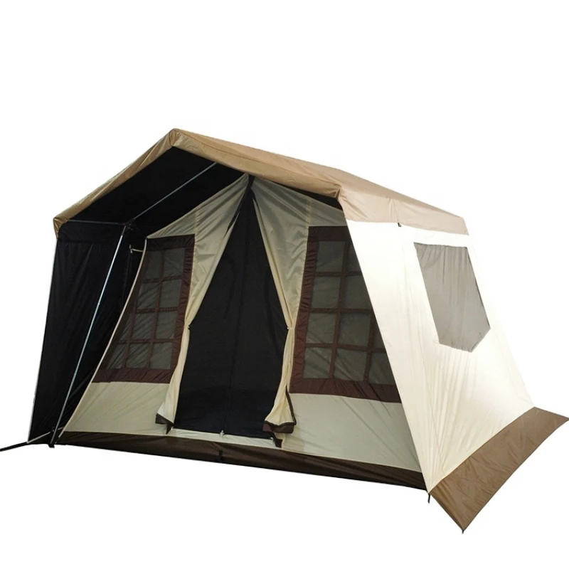 Hot Selling Multi Person Cabin Style Roof Top Tent Black Glue Full Shading Outdoor Camping Exterior Styling Accessories