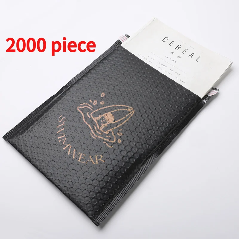 20 00piece.Custom.Factory Price Custom Matte Black Padded Envelope Bag Bubble Mailing Bags