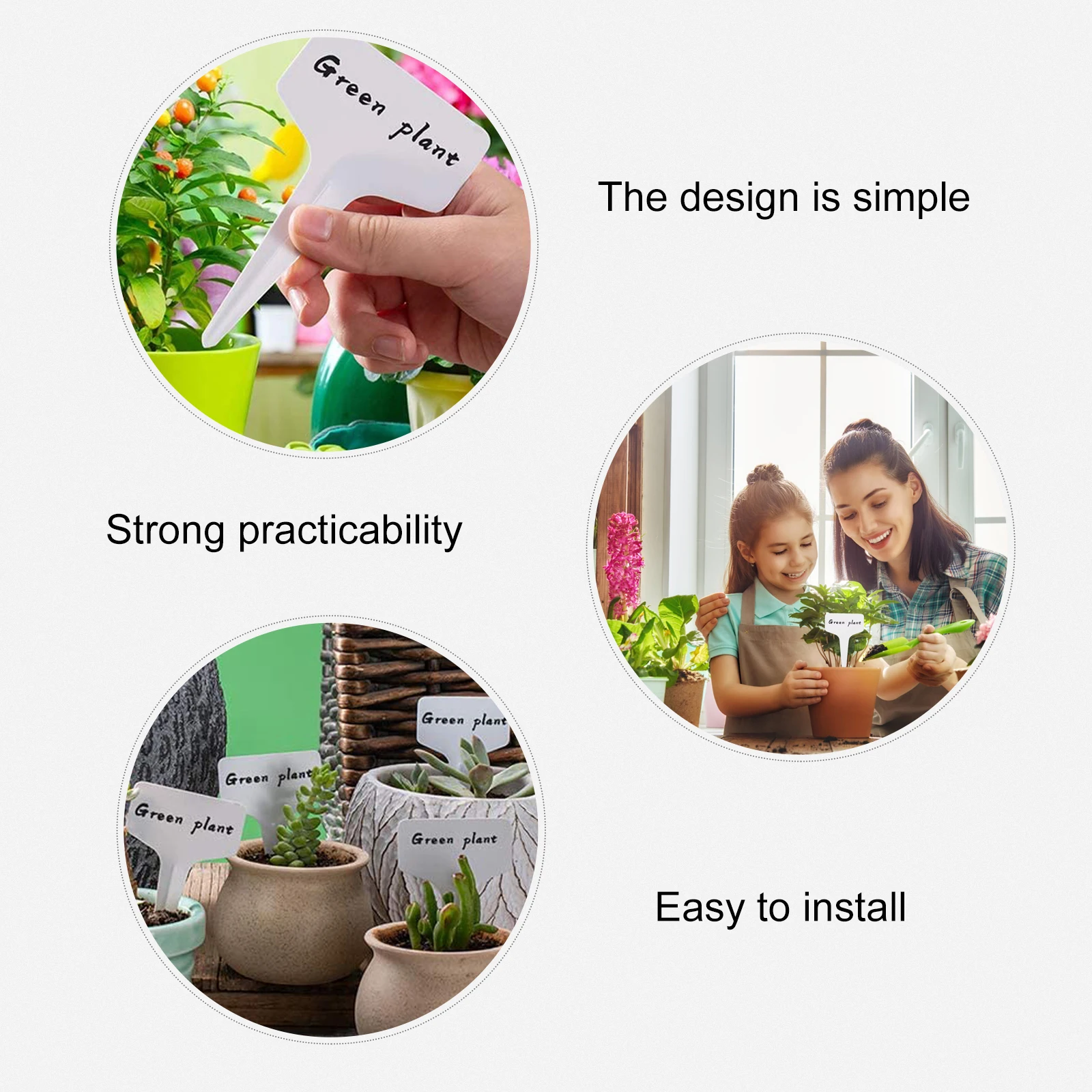 

100 Pcs Tag Plant Label Gardening Inserted Cards Flower Tags White T-type Plants