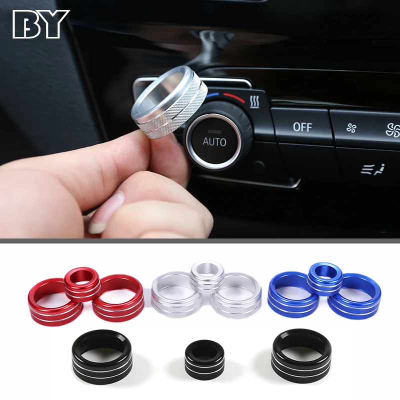 Volume Audio Air Conditioning Knob Decorative Ring Cover Trim For BMW 1 2 3 4 Series F30 F34 F46 GT X1 F47 F48 Accessories