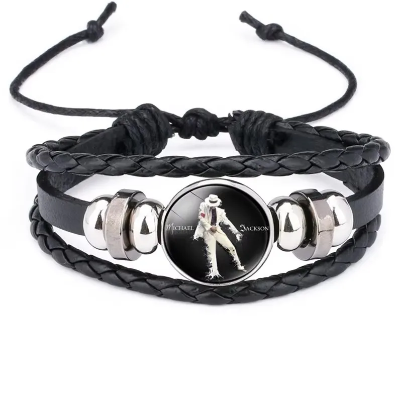 Michael Jackson Figuren-Armband Cartoon Anime Kettenarmband Herren Mode-Accessoires Dekorationen Geburtstagsgeschenke