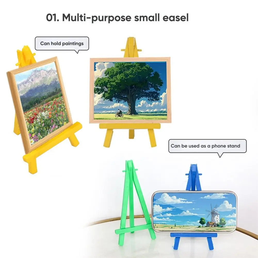Portable Plastic Triangle Easel Mini Adjustable Painting Display Stand Painting Holder Children Painting