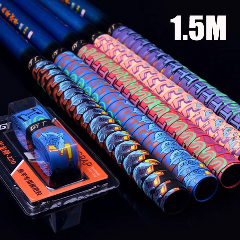 אי-החלקה על אופניים ידית דיג מוט בייסבול עטלפים אחיזה קלטת אנטי-החלקה זיעה נספגת בדמינטון