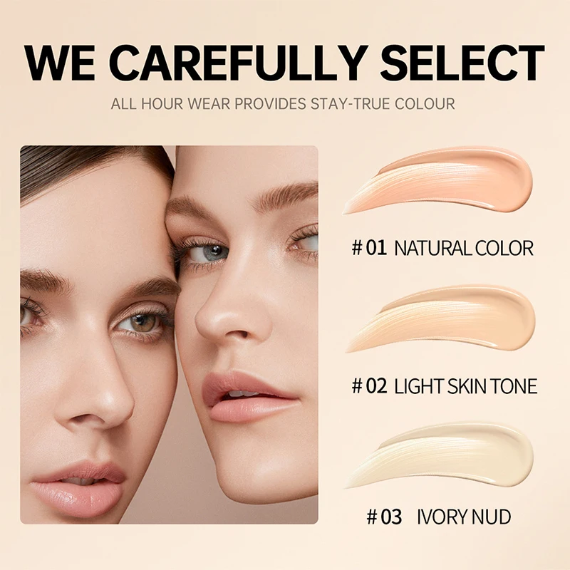 Vloeibare Foundation Concealer Waterdichte Olie-Controle Concealer Basiscrème Bedekken Donkere Kringen Huidverzorging Nieuwe Crème Gezichtsmake-Up