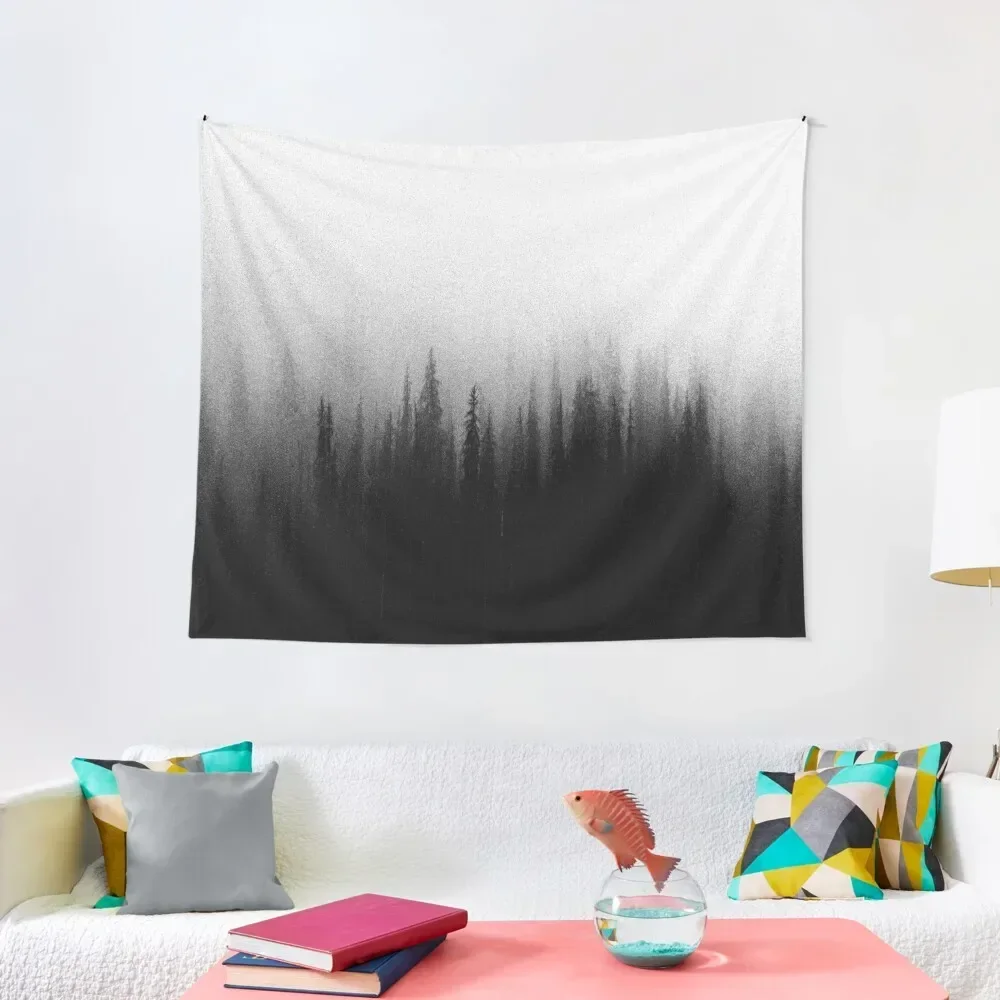 

Black Ombre Misty Forest Tapestry Custom Room Decorating Aesthetic Aesthetic Room Decor Korean Tapestry