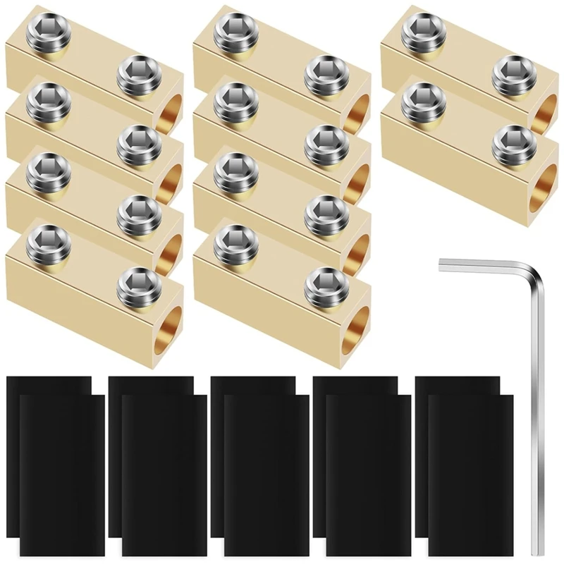 10Pcs Wire Connector Nut Kit Copper Splicing Wiring Connector Waterproof Circuit Wire Connecting Terminal