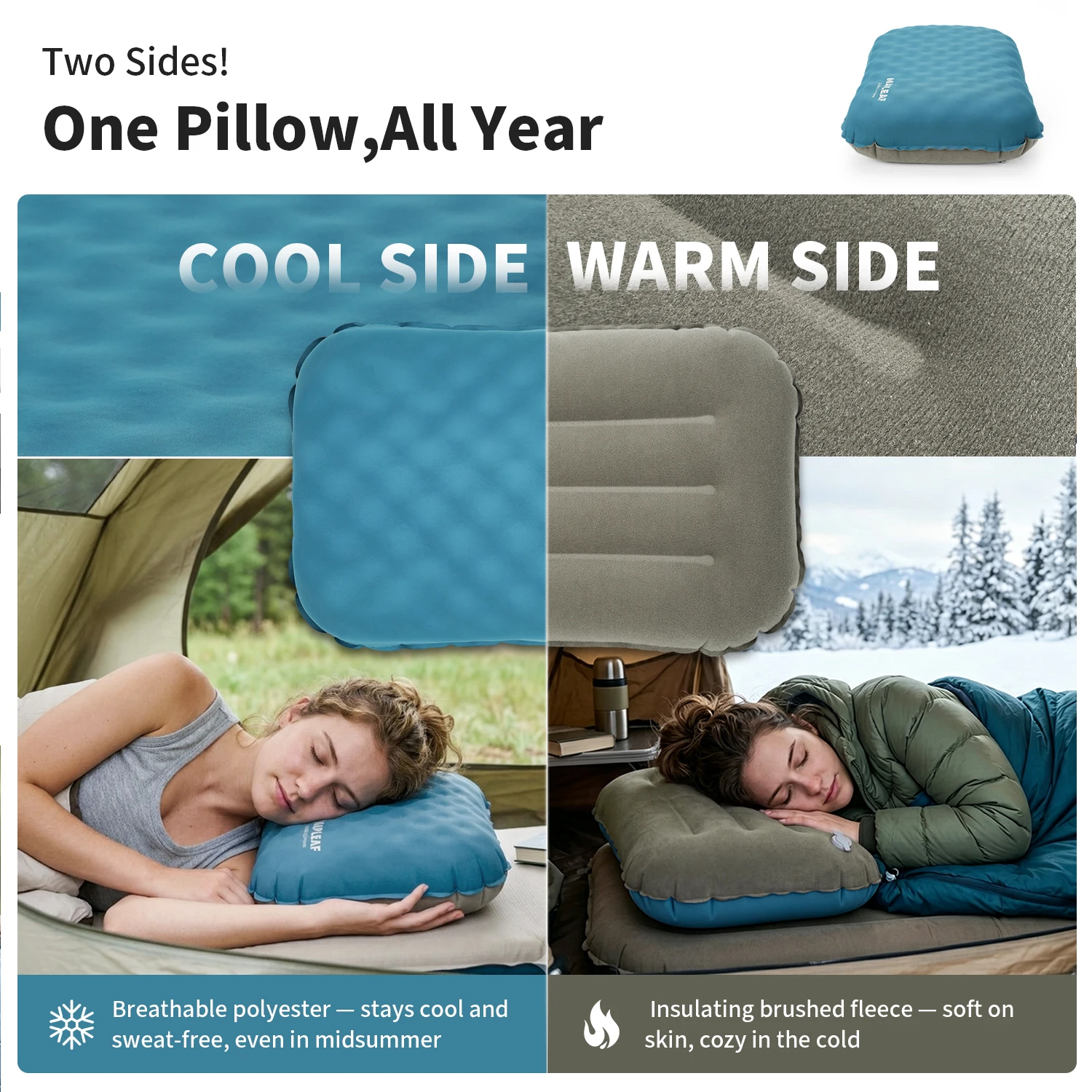 MAPLEAF Inflatable Camping Pil - Travel Pillow Inflatable ulasan dan harga