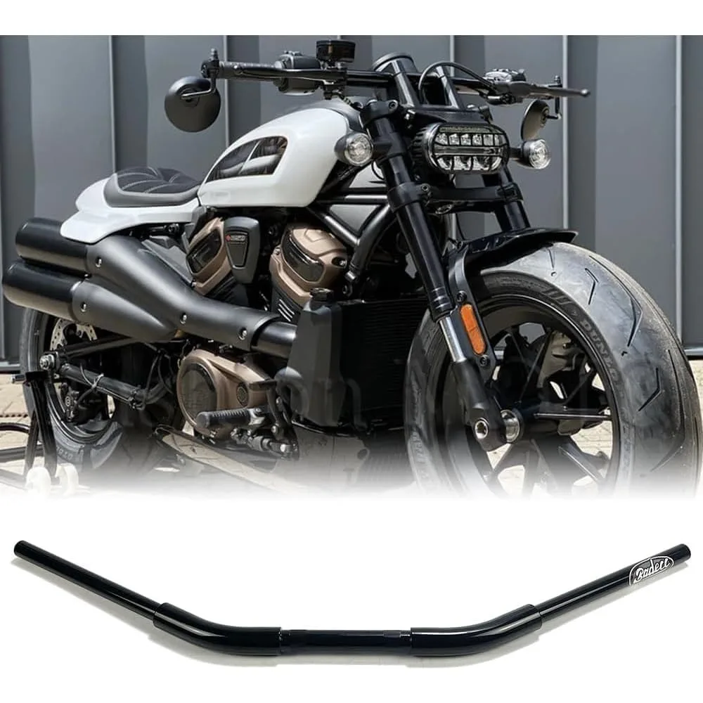 

1-1/4 дюйма мотоциклетный индивидуальный руль 7/8 дюйма 22 мм для Sportster S 1250 RH1250S Nightster 975 2021-2024 (черный