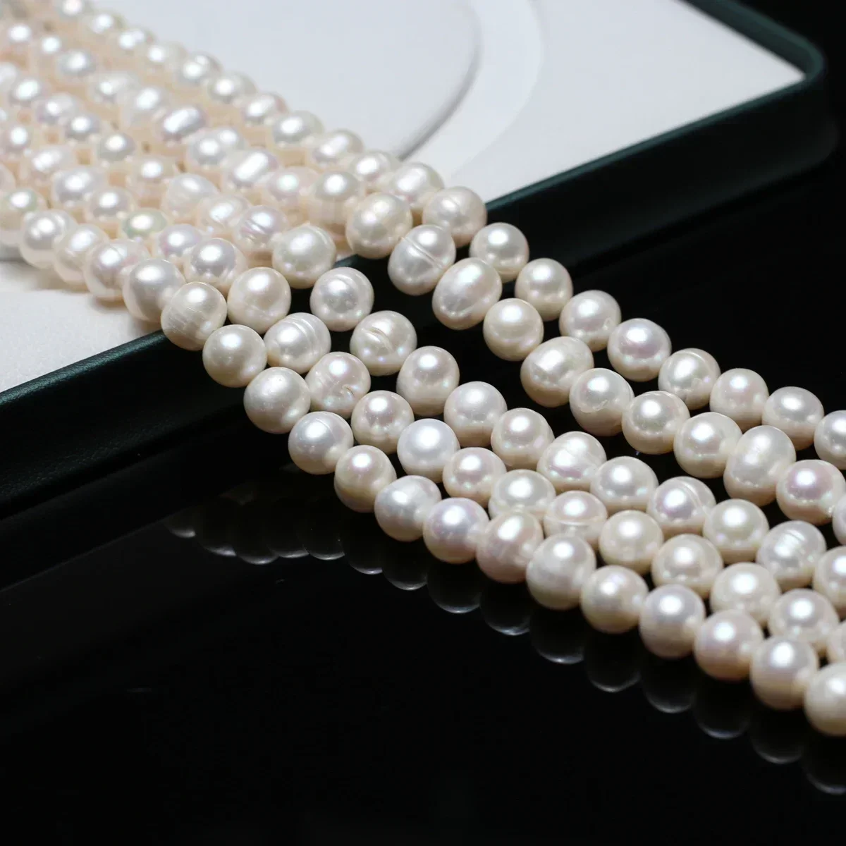 9-10mm 4A Unique Form Natural Freshwater Pearl Round Isolated Radiant Bead Women Jewelry Make DIY Necklace Bracelet Accessories