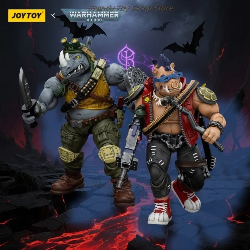 

【In Stock】Dark Source 1:18 TMNT Ninja Turtle Bullhead Pig Noodles Beebop Rocksteady Joint Mobile Soldier Gift Collection