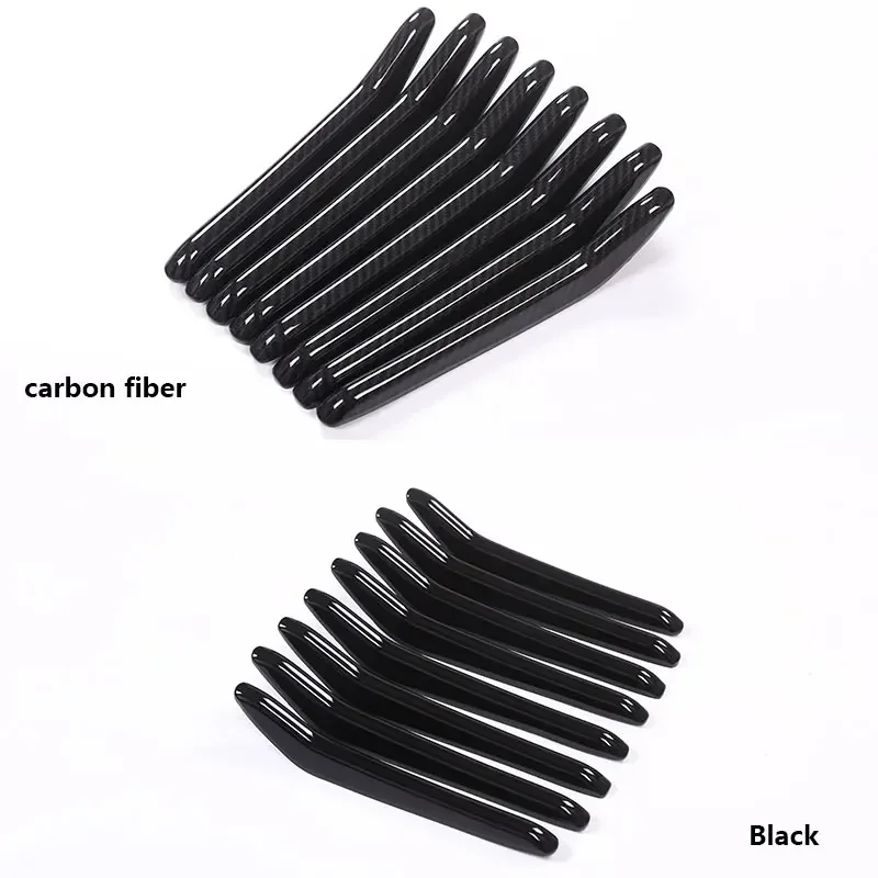 For Maserati Levante 2016 2017 2018 2019 2020 2021 ABS Black/Carbon fiber Car Front Griller Trim sticker Car Accessories