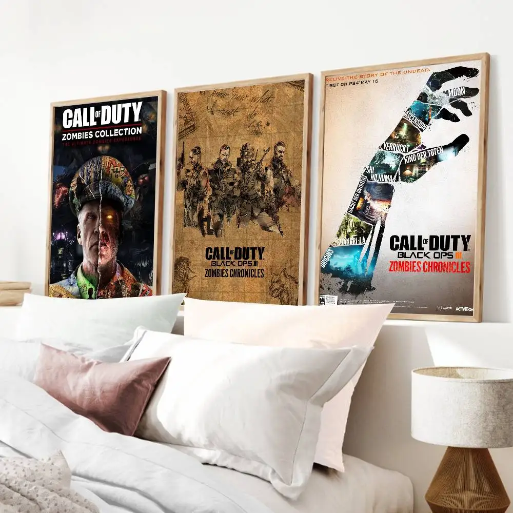 ملصق Cod Zombies ذاتي اللصق فني مقاوم للماء ملصق ورقي لديكور جدران غرفة القهوة والبار