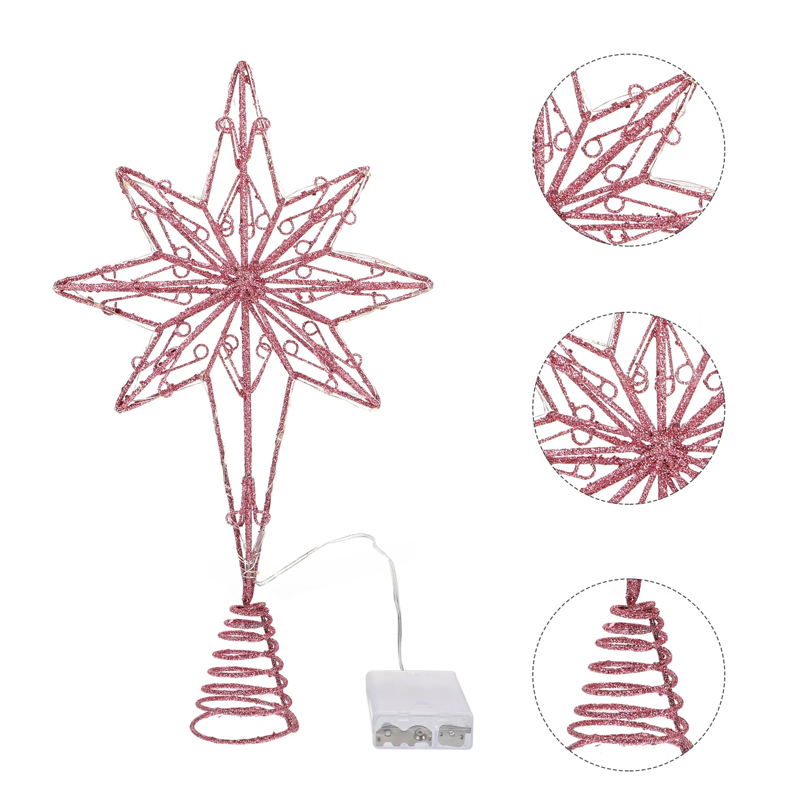 

Christmas Tree Decoration Festival Adornment Treetop Xmas Topper Lamp Star Ornament Supplies Decorations