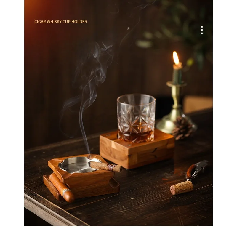 Drawer for Practical Storage Household Portable Cigar Ashtray with Cup Holde