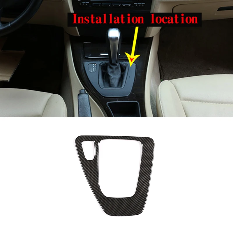 

Carbon Fiber Car Control Gear Shift Panel Cover Frame Trim For BMW E90 E92 E93 3 Series 2005-2012 LHD Accessories