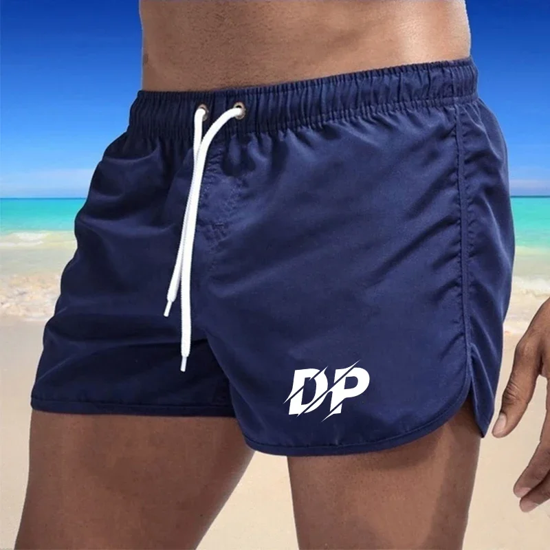 Summer men's beach pants, swimming and fitness pants, fast drying swimming, men's surfing, rope pulling, fashionable sports