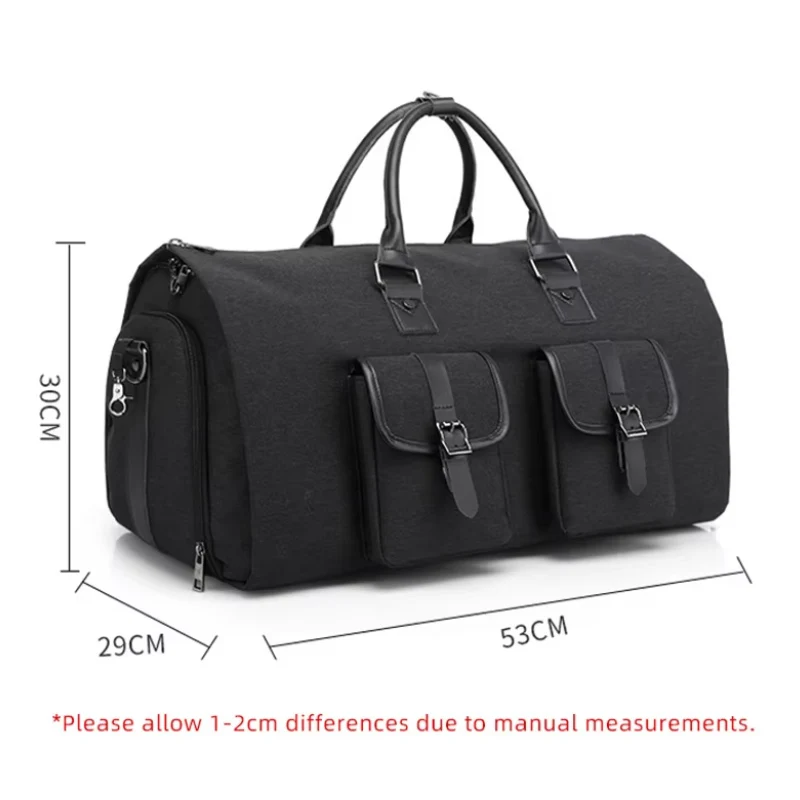 Sports Travel Bags For Men Gym Handbag Convertible Garment Bag with Shoulder Strap Folding Business Duffel Bag Shoes Compartment