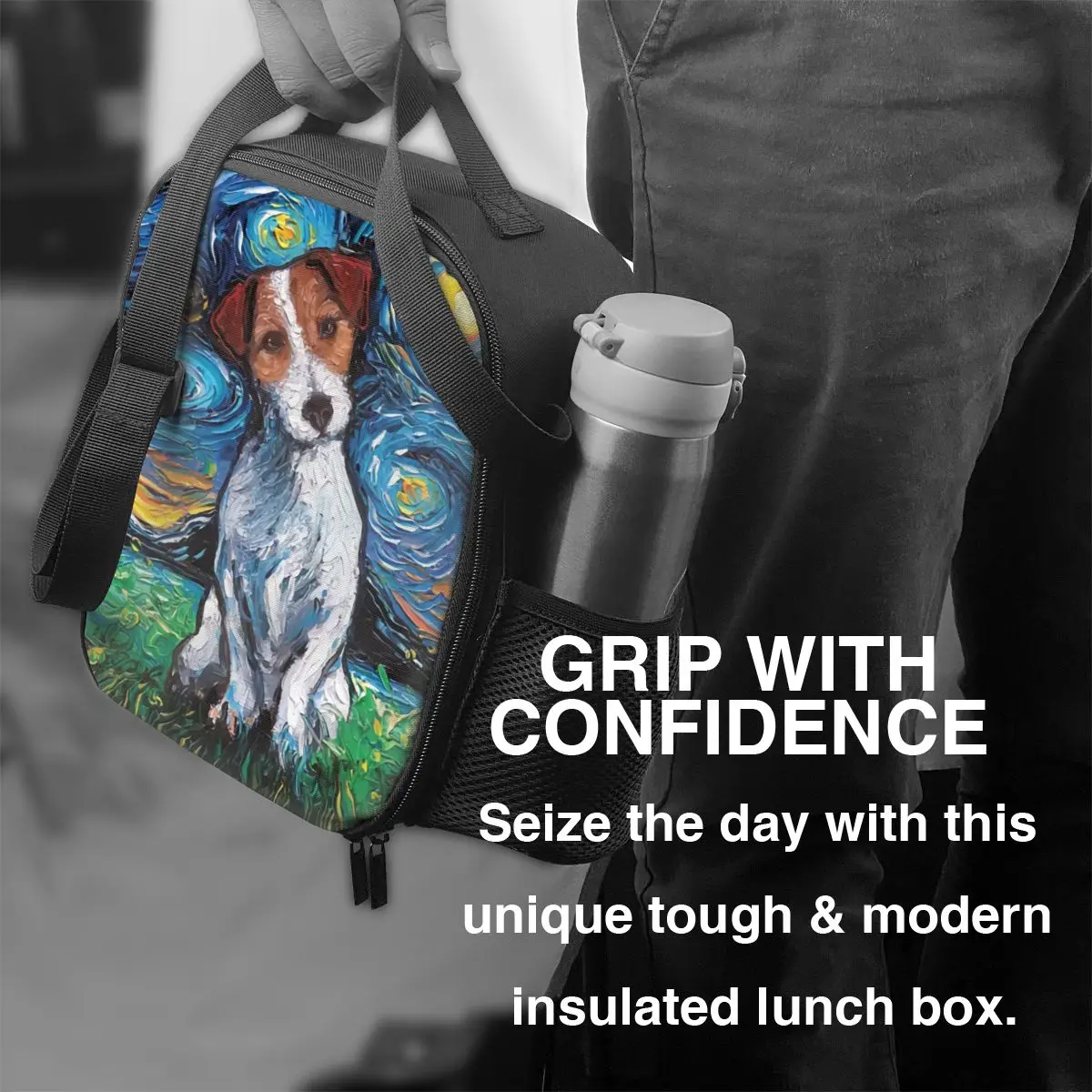 Jack Russell Terrier Pop Art Insulated Lunch Bag for Women Dog Lover Thermal Cooler Bento Box Office Work School