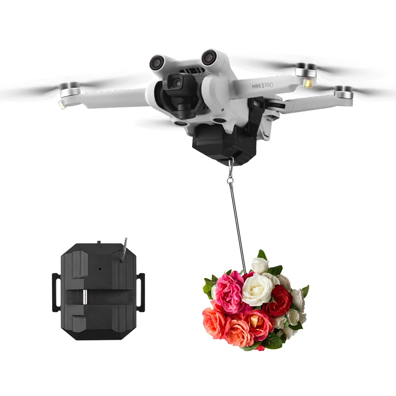 

For DJI Mini 1 2 3/3 Pro/Air 2S/Mavic Air 2 Drone Airdrop System Wedding Proposal Thrower Transport Device with Landing Gear