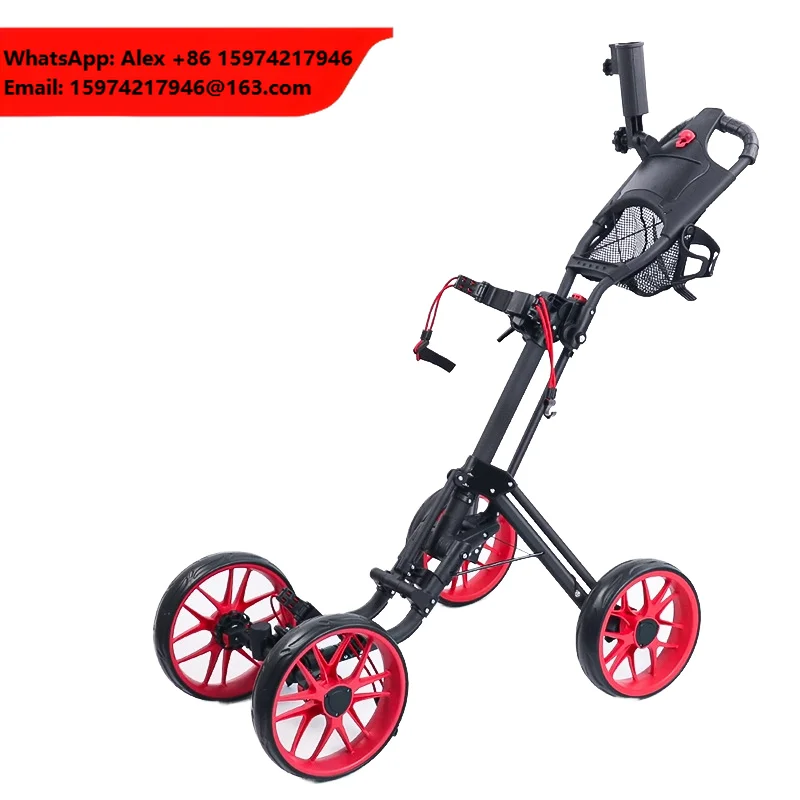 Best-Selling Four-Wheel Foldable Aluminum Alloy Golf Cart Manufacturer's Top Seller Pull Trolley
