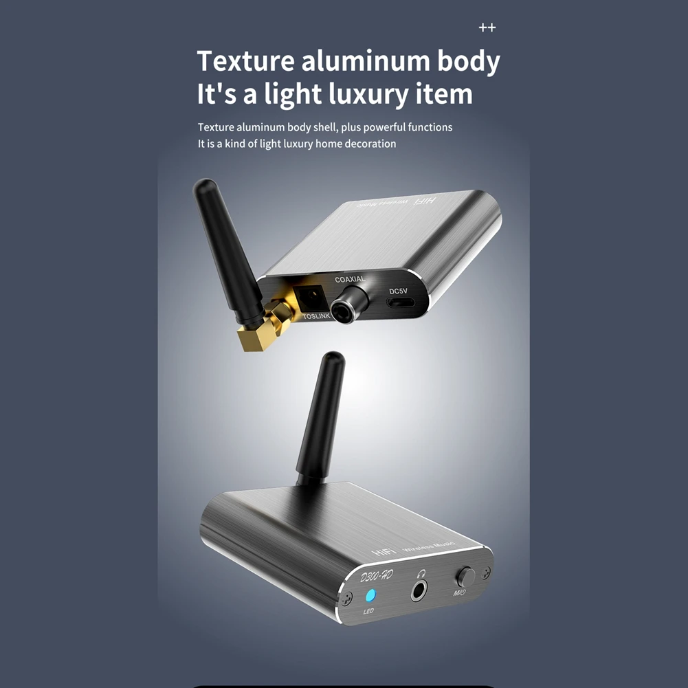 

Беспроводной приемник B68C D300 APTX-HD BT 5.2, Hi-Fi стерео аудиоадаптер, новая поддержка коаксиального и оптического волокна для наушников, ТВ, усилителей