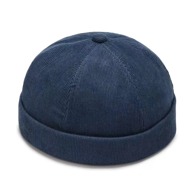 Mowen\'s Corduroy Beanie Hat Korean Version Street Hat Beanie Melon Skin Caps Fashion Versatile Adjustable Guppi Hip Hop Hat