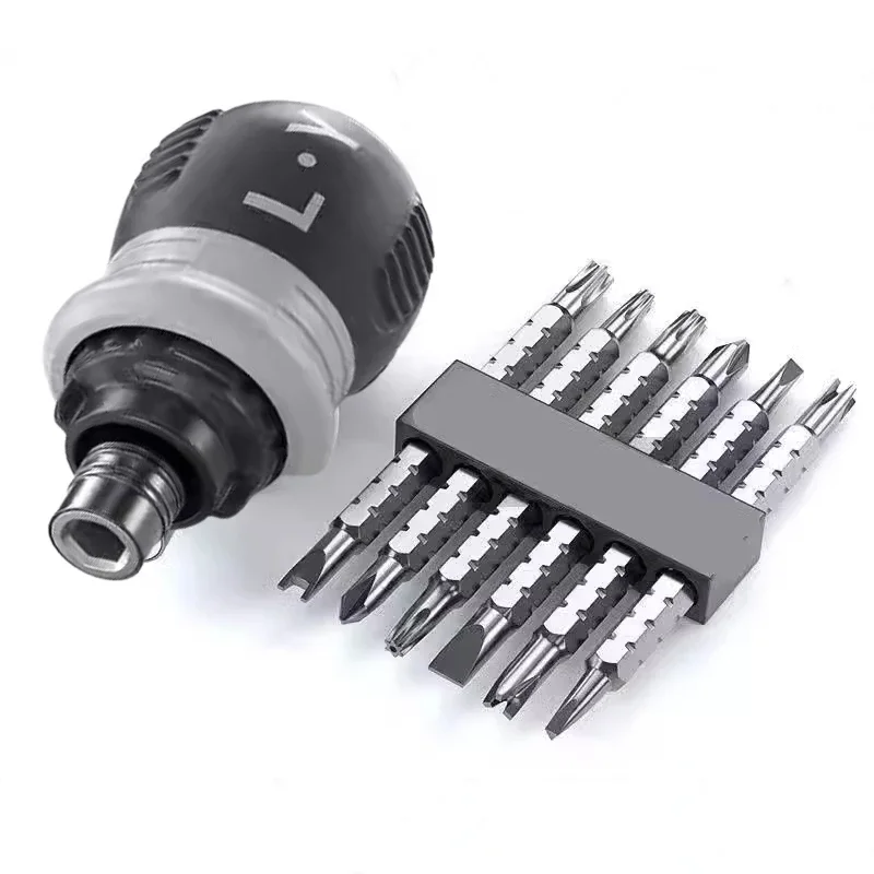 Ratcheting Stubby Reversible Dual End Screwdriver Magnetic Tip Adjustable Length Screwdriver Set for Home A Must-have Hand Tool