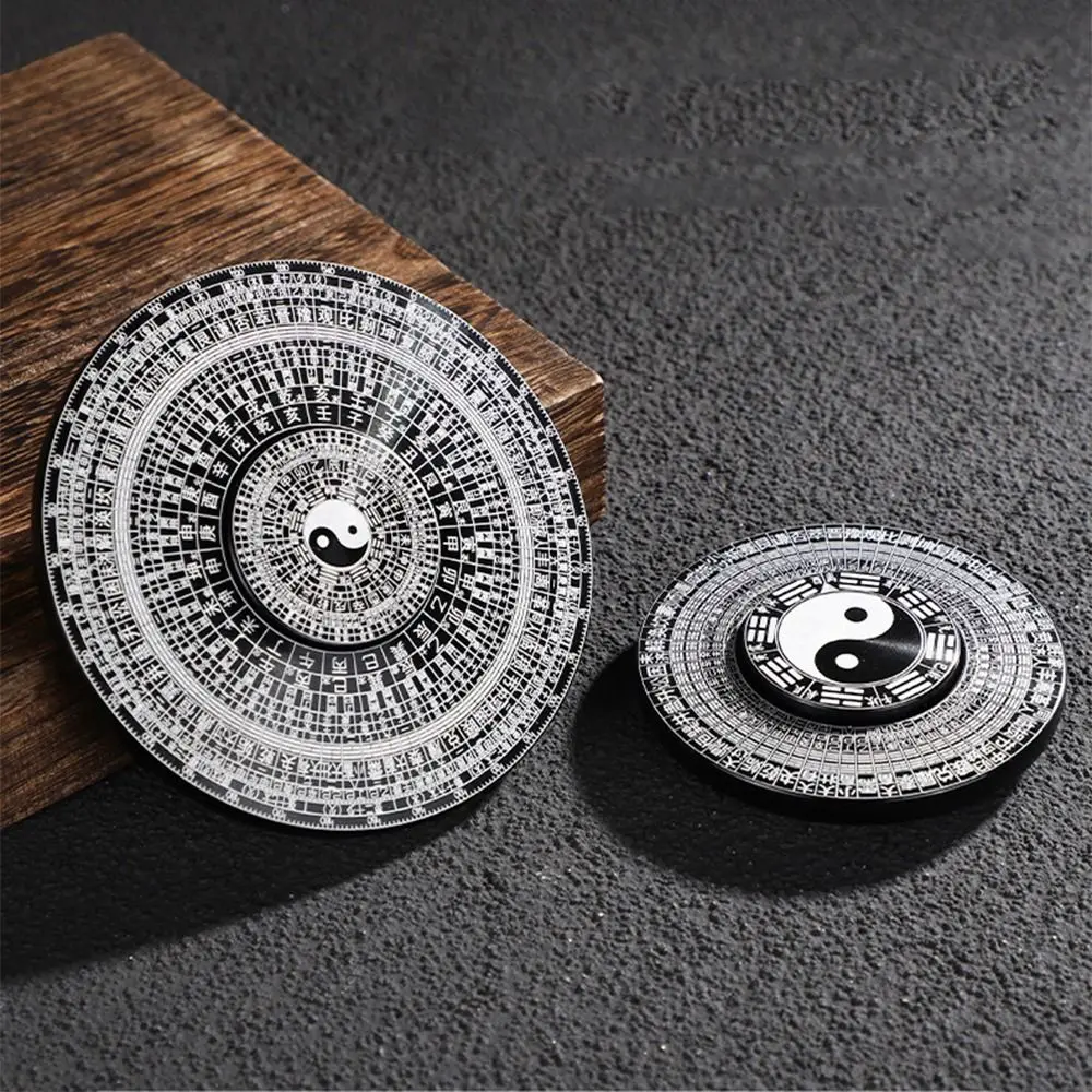 

Легкий ручной гироскоп на кончике пальца Тай Чи из алюминиевого сплава с узором багуа, игрушка для отдыха, ретро вращающийся спиннер для пальцев, офис